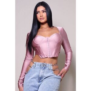 Rose Long Sleeve Corset Top